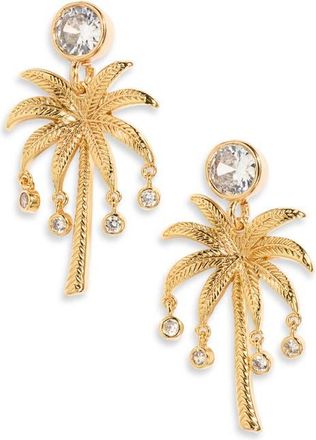 Frasier Sterling Palm Royale Drop Earrings in Gold at Nordstrom