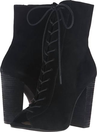 Chinese Laundry Womens Kristin Cavallari Lawless Suede Leather Peep Toe Ankle Booties In Black