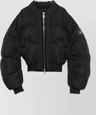 Elisabetta Franchi down slim-fit cropped puffer jacket