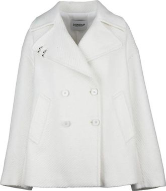 Dondup Cappottino Morbido - Dames - Mantel - Wit - M - Jassen