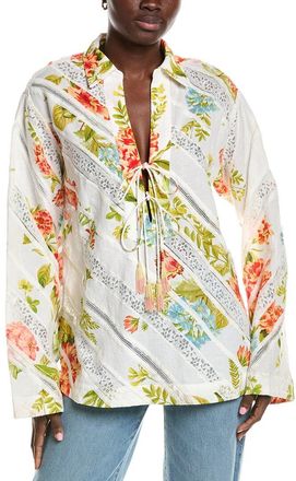 Hemant & Nandita Drop Shoulder Linen-Blend Tunic