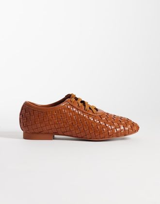 JW PEI Kayla - Scarpe stringate color cuoio intrecciate con fascette-Ramato