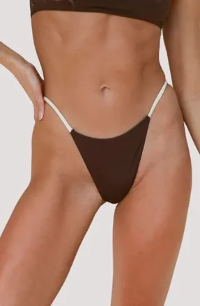 Stone Fox Swim Tyla Bikini Bottoms in Earth/coconut at Nordstrom, Size Medium