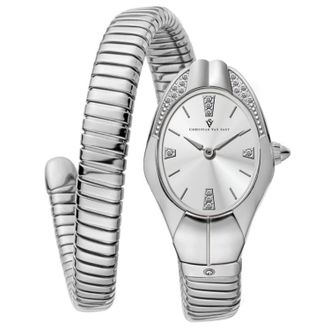 Christian Van Sant Womens Naga Silver Dial Watch