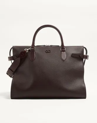 Valentino Garavani Valentino Garavani Antibes Duffle Bag In Grained Leather