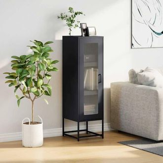 Berkfield Home Highboard Anthracite 36x39x123 cm Cold-rolled Steel in Charcoal | Size: 36 x 39 x 123 cm