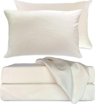 BedVoyage Cooling 100% Viscose Sheet Set - Soft, Breathable Comfort in Ivory at Nordstrom, Size California King