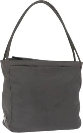 Prada Pre-owned Nylon Tote Bag - Dames - Vintage Schoudertas - Grijs - ONE Size - Nylon - Vintage
