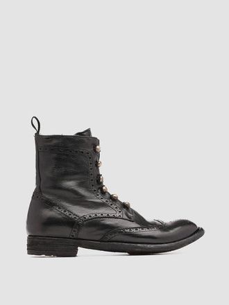 Officine Creative Lexikon 131 Leather Brogue Ankle Boots in Black at Nordstrom, Size 38