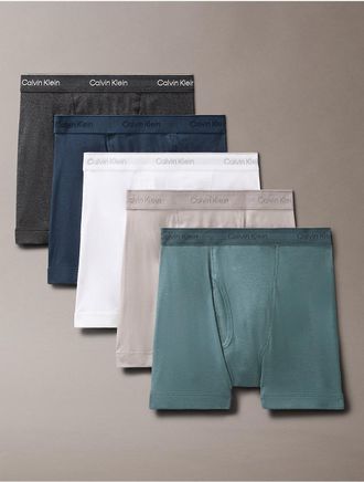 Calvin Klein Mens Cotton Classics 5-Pack Boxer Brief - Multi - XL