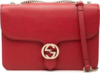 Gucci Pre-owned Gucci Medium Dollar Calfskin Interlocking G Crossbody Unisex LAAA50NVLGPJ5X2K