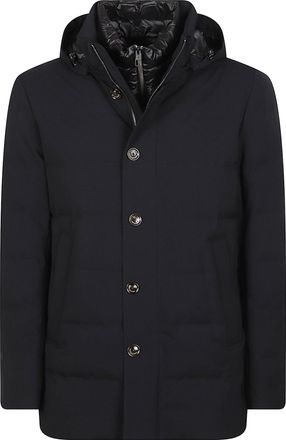 Montecore Black Down Padded Hooded Polyester Down Jacket