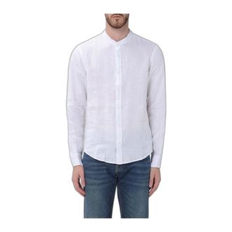 Blauer Camicia Girocollo Call Dyed - - Shirts - Uomo - Bianco - S