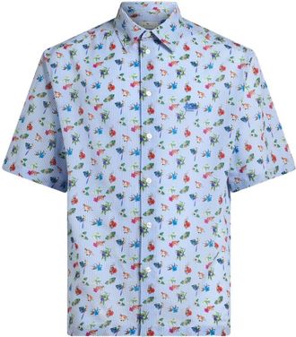 Etro floral-print shirt - men - Fabric - L - Blue