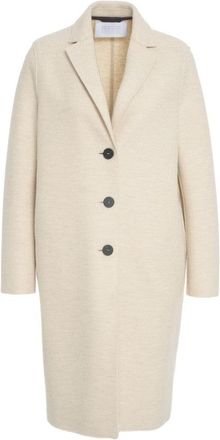 Harris Wharf London Long Virgin Wool Coat With Classic Notched Collar