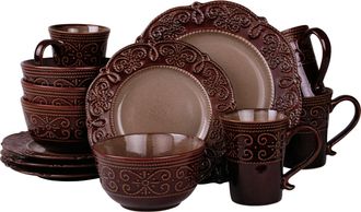Elama s Salia 16 Piece Stoneware Dinnerware Set