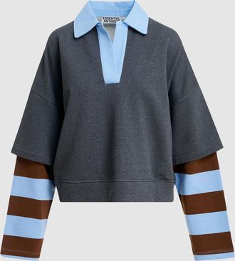 Essentiel Sweatshirt Kantelou Bleu Brun