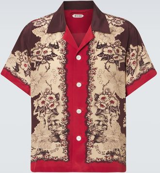 Bode Printed silk bowling shirt