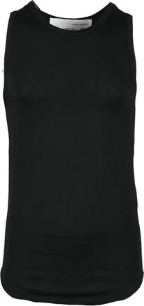 Isabel Benenato Black Cotton Tank Top