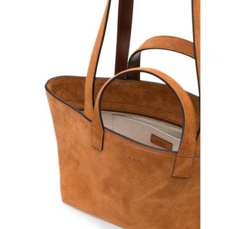 A.P.C. Calf Suede Tote Bag - Brown