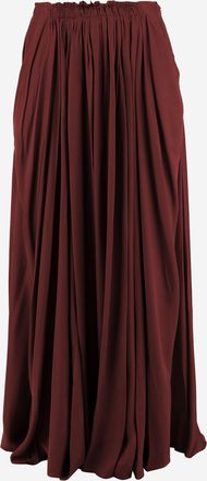 SA SU PHI Womens Skirt Long Cotton-Blend Bordeaux