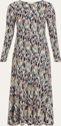 Ulla Johnson Estella Multi-Striped Knit Long-Sleeve Maxi Dress