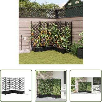 vidaXL vidaXL Vaso da giardino - Vaso da giardino 5 pcs Nero Acciaio