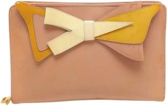 Prada Pre-owned Clutches, female, Beige, Size: ONE SIZE Pre-owned Bow Shoulder Bag