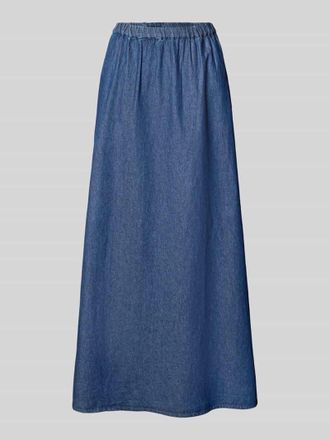 Pieces Maxi-Rock aus reiner Baumwolle Modell TENIM in Dunkelblau, Gr&ouml;&szlig;e XL