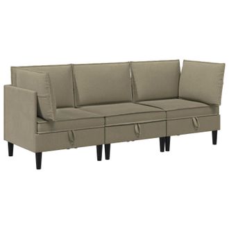 vidaXL Juego De Muebles De Sal&oacute;n 3 Uds. Caqui Tela Vidaxl