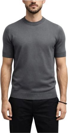 Gran Sasso Ronde hals knitwear - Heren - Ronde hals truien - Grijs - 2XL - Katoen - Truien & Vesten