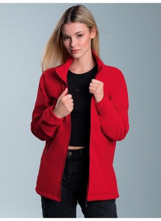 Trigema Fleecejacke TRIGEMA TRIGEMA Fleecejacke, Damen, Gr. 4XL, braun (kirsch), 100% Polyester, Jacken Fleecejacke