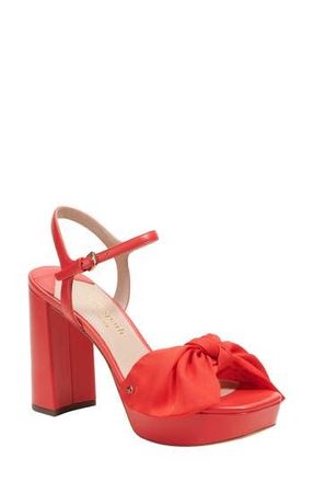 Kate Spade New York lucie ankle strap platform sandal in Flame Scarlet at Nordstrom Rack, Size 6.5