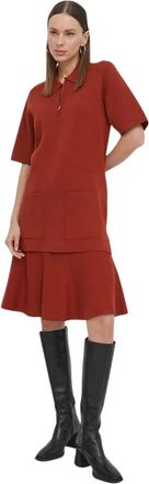 Tiger Of Sweden Truien & Vesten, Dames, Oranje, S, Ariia V-neck Gebreide Kleding