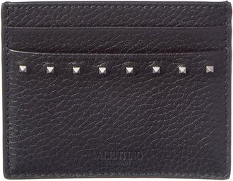 Valentino Rockstud Leather Card Holder