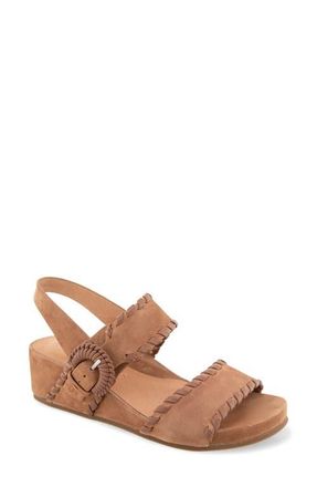 Gentle Souls Gayle Slingback Wedge Sandal in Cognac Suede at Nordstrom, Size 9.5