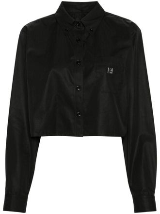 Givenchy Camicia crop con placca 4G - Nero