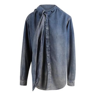 Diesel Overhemden, Dames, Blauw, L, Denim, Nancy Denim Shirt