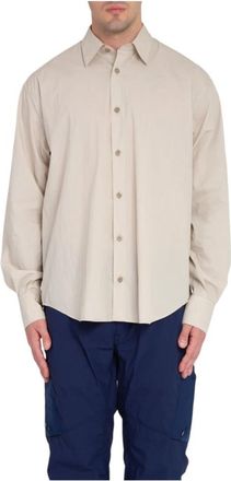 Ten c Poplin Oversize Overhemd - Heren - Casual Overhemden - Beige - M - Katoen - Overhemden