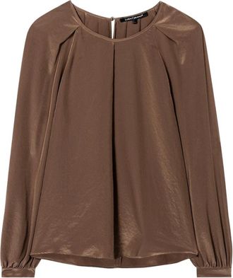 Luisa Cerano Elegante Blouse met Unieke Stijl - Dames - Blouses - Bruin - L - Overhemden