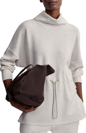 Varley Freya Funnel Neck Sweatshirt in Ivory Marl at Nordstrom, Size Xx-Small