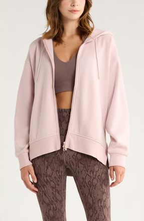 Zella Ultracozy Cloud Fleece Full Zip Hoodie in Purple Lilac at Nordstrom, Size X-Large