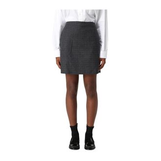 A.P.C. Short Skirts, female, Gray, XS, Houndstooth Woven Mini Skirt