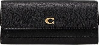 Coach leather wallet - women - Calf Leather - One Size - Black