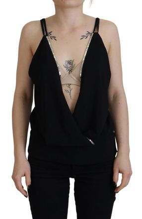 Dsquared2 Dsquared&sup2; Embellished Deep V-neck Sleeveless Tank Womens Top (Pre-Owned)