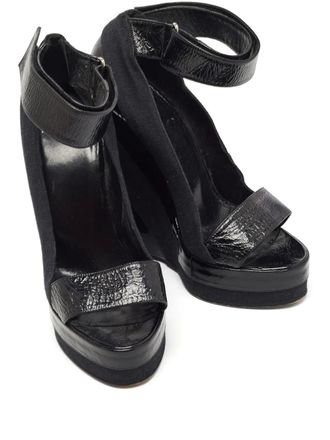 Pierre Hardy 150mm leather wedge pumps - Black