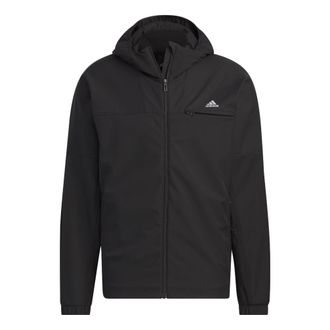 adidas Aadidas Regular Fit 3-Layer Bonded Fleece Hooded Full-Zip Jacket Black IK7347