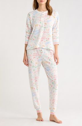 PJ Salvage Ski Jammie Classics Pajamas in Ivory at Nordstrom, Size X-Small