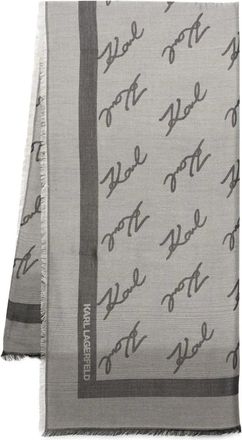 Karl Lagerfeld Sciarpa Ikon Monogram - Nero