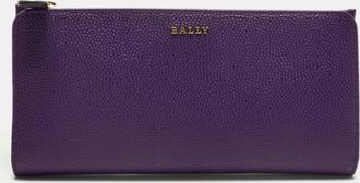 Bally Purple Leather Continental Wallet